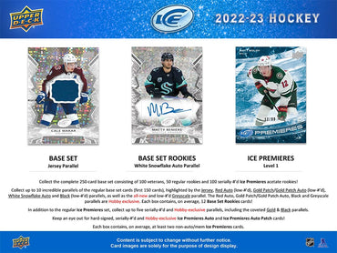 2022-23 Upper Deck Ice Hockey Hobby Box and Packs  (Jan 12, 2024 Release)