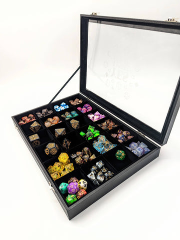 Sorcerers Hands - Glass Top Dice Display Case - D&D Dice Box