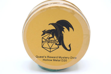 Hymgho Premium Dice - Quest's Reward Mystery Dice - Hollow Metal D20s