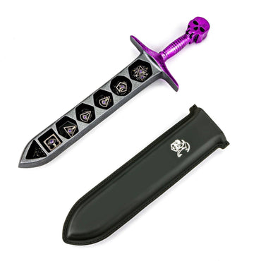 Hymgho Premium Dice - Grim Dagger Dice Case with sheath cover - Purple