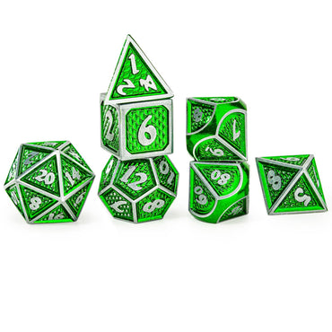 Hymgho Premium Dice - HY00205 Solid Metal Behemoth Dice set - Brushed Green