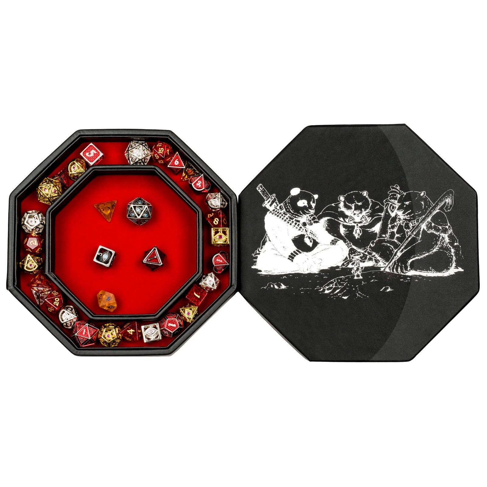 Hymgho Premium Dice - Hero's Hoard Dice Tray and Keeper - Ware Bears