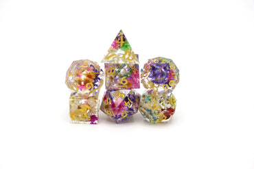 Hymgho Premium Dice - Captured Magic Hand Sanded Sharp Edge Resin - Essence of Spring