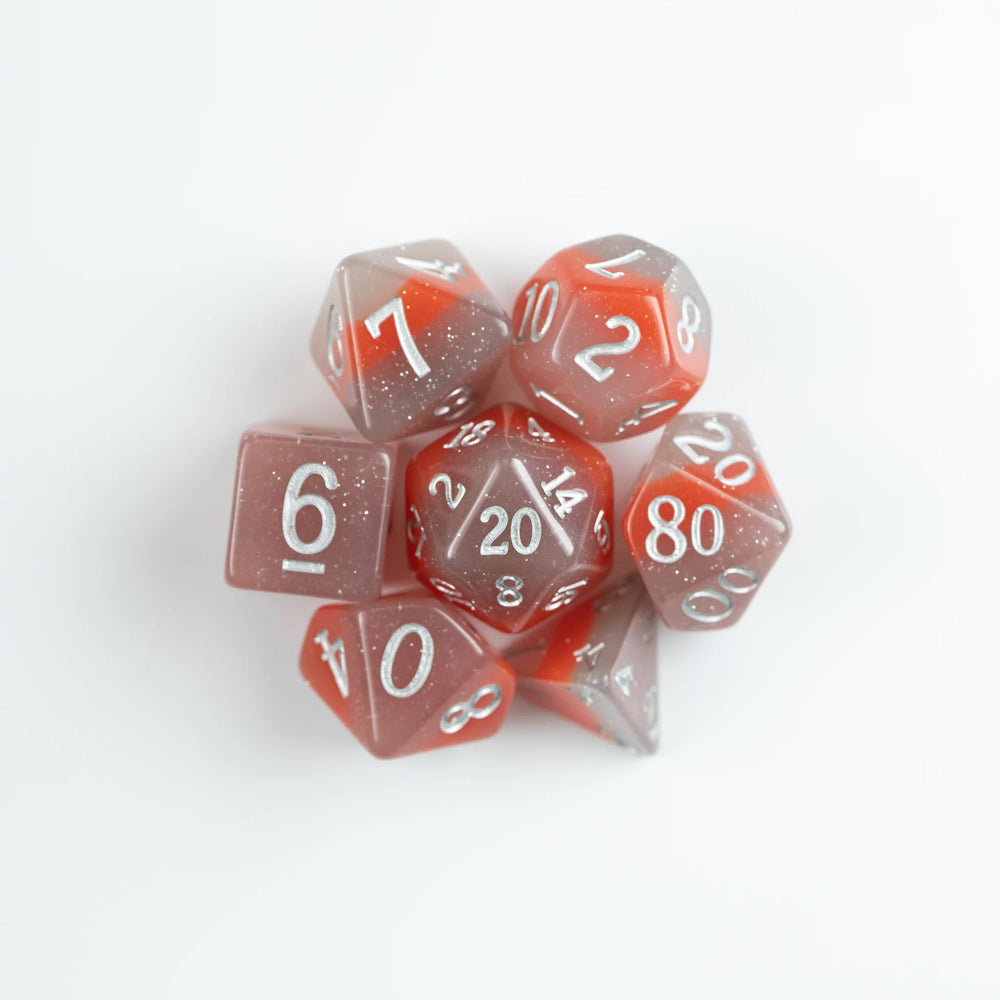 LDC Ember Elemental 7-piece dice set