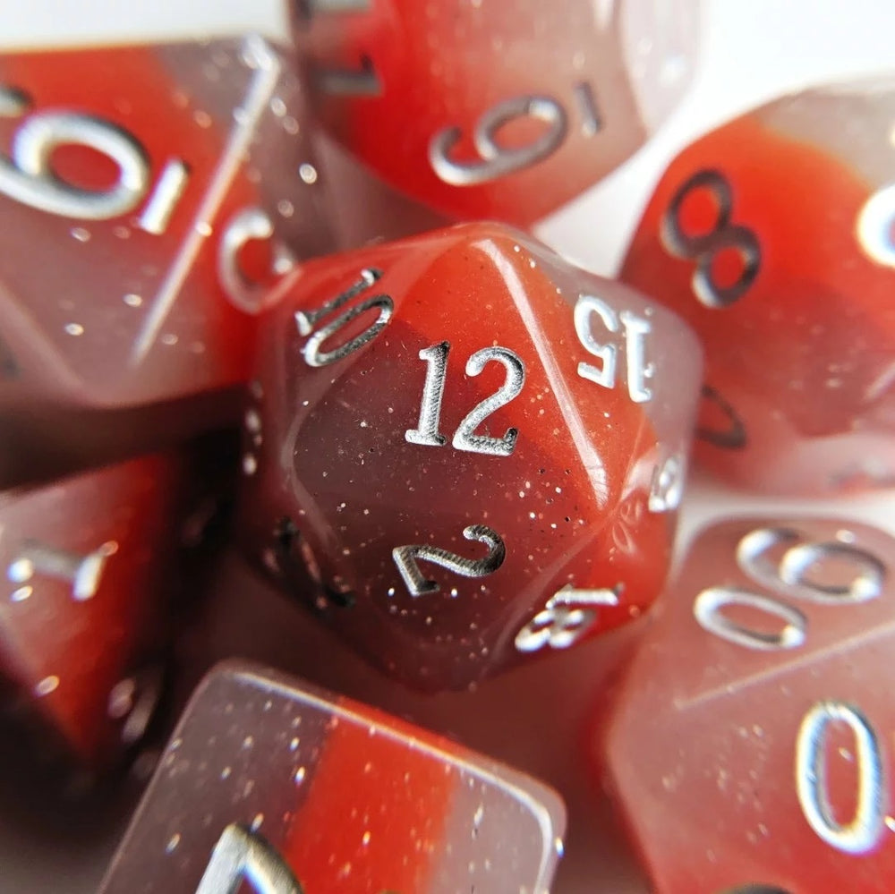 LDC Ember Elemental 7-piece dice set