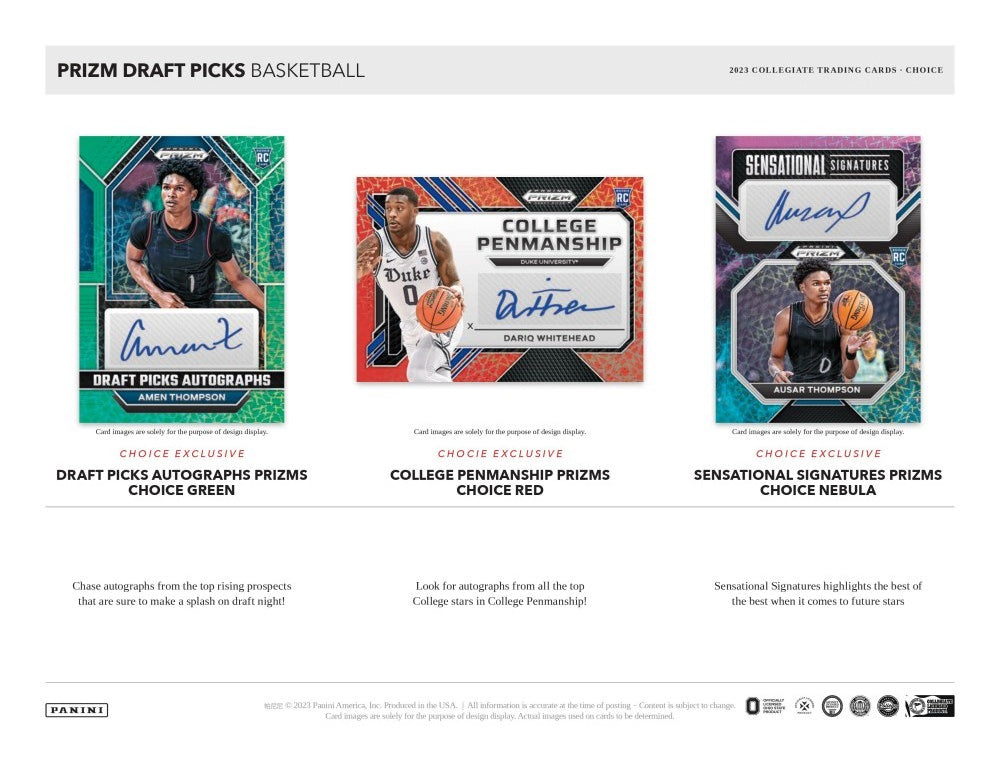 2023-24 Panini Prizm Draft Picks Choice Basketball Hobby Box