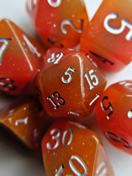 LDC Dangerous Fire Elemental 7-piece dice set