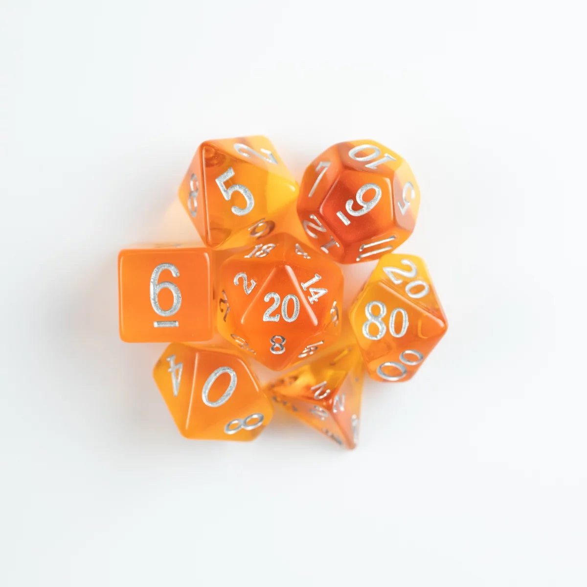 LDC Orange Orange 11-piece dice set