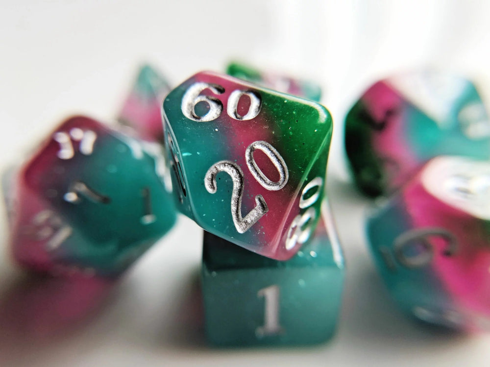 LDC Spring Garden Elemental 7-piece dice set