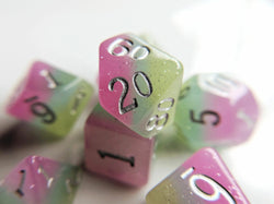 LDC Spring Wind Elemental 7-piece dice set