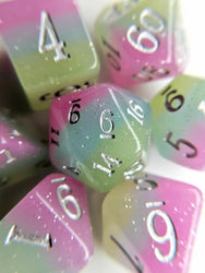 LDC Spring Wind Elemental 7-piece dice set