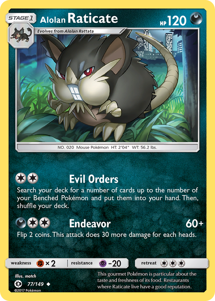 Alolan Raticate (77/149) [Sun & Moon: Base Set]